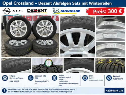 235 crossland winterreifensatz - 235-crossland,
